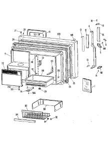 Freezer Door parts for Kenmore Refrigerator 363.9715921 (3639715921, 363 9715921) from AppliancePartsPros.com