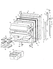 Fresh Food Door parts for Kenmore Refrigerator 363.9715921 (3639715921, 363 9715921) from AppliancePartsPros.com