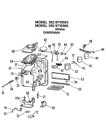 Dispenser parts for Kenmore Refrigerator 363.9715925 (3639715925, 363 9715925) from AppliancePartsPros.com