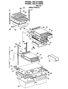 Shelf parts for Kenmore Refrigerator 363.9715925 (3639715925, 363 9715925) from AppliancePartsPros.com