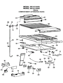 Compartment Separator parts for Kenmore Refrigerator 363.9715925 (3639715925, 363 9715925) from AppliancePartsPros.com
