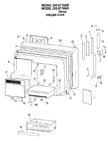 Freezer Door parts for Kenmore Refrigerator 363.9715929 (3639715929, 363 9715929) from AppliancePartsPros.com