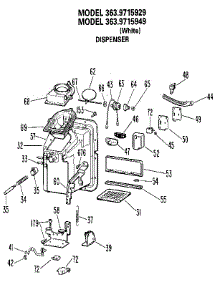 Dispenser parts for Kenmore Refrigerator 363.9715929 (3639715929, 363 9715929) from AppliancePartsPros.com
