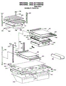 Shelves And Accessories parts for Kenmore Refrigerator 363.9715929 (3639715929, 363 9715929) from AppliancePartsPros.com