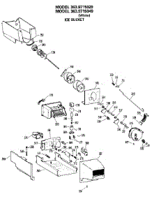 Ice Bucket / Auger parts for Kenmore Refrigerator 363.9715929 (3639715929, 363 9715929) from AppliancePartsPros.com