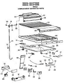 Comparment Separator / Divider Block parts for Kenmore Refrigerator 363.9715929 (3639715929, 363 9715929) from AppliancePartsPros.com