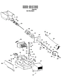 Ice Bucket parts for Kenmore Refrigerator 363.9715945 (3639715945, 363 9715945) from AppliancePartsPros.com