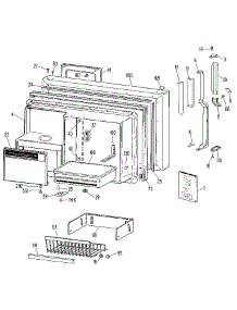 Freezer Door parts for Kenmore Refrigerator 363.9715981 (3639715981, 363 9715981) from AppliancePartsPros.com