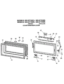 Countermaker Door parts for Kenmore Refrigerator 363.9715985 (3639715985, 363 9715985) from AppliancePartsPros.com