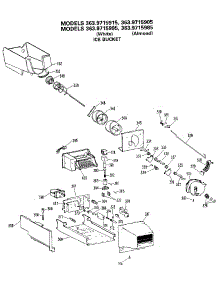 Ice Bucket parts for Kenmore Refrigerator 363.9715995 (3639715995, 363 9715995) from AppliancePartsPros.com