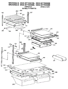 Shelf parts for Kenmore Refrigerator 363.9715999 (3639715999, 363 9715999) from AppliancePartsPros.com