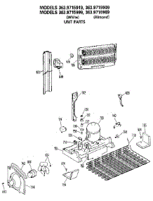 Unit parts for Kenmore Refrigerator 363.9715999 (3639715999, 363 9715999) from AppliancePartsPros.com