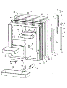 Fresh Food Door parts for Kenmore Refrigerator 363.9719681 (3639719681, 363 9719681) from AppliancePartsPros.com