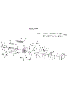 Icemaker parts for Kenmore Refrigerator 363.9724781 (3639724781, 363 9724781) from AppliancePartsPros.com