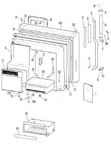 Freezer Door parts for Kenmore Refrigerator 363.9725911 (3639725911, 363 9725911) from AppliancePartsPros.com