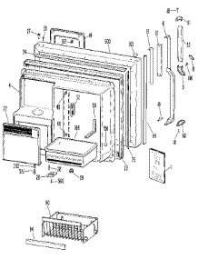 Freezer Door parts for Kenmore Refrigerator 363.9725933 (3639725933, 363 9725933) from AppliancePartsPros.com