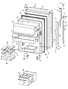 Fresh Food Door parts for Kenmore Refrigerator 363.9725933 (3639725933, 363 9725933) from AppliancePartsPros.com