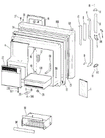 Freezer Door parts for Kenmore Refrigerator 363.9725983 (3639725983, 363 9725983) from AppliancePartsPros.com