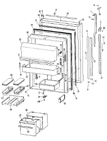 Fresh Food Door parts for Kenmore Refrigerator 363.9725993 (3639725993, 363 9725993) from AppliancePartsPros.com