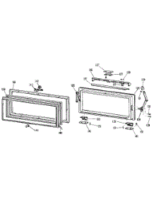 Countertop Door parts for Kenmore Refrigerator 363.9725993 (3639725993, 363 9725993) from AppliancePartsPros.com