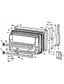 Fresh Food Door parts for Kenmore Refrigerator 363.9731515 (3639731515, 363 9731515) from AppliancePartsPros.com