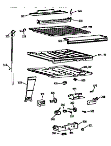 Comparment Separator / Divider Block parts for Kenmore Refrigerator 363.9731515 (3639731515, 363 9731515) from AppliancePartsPros.com
