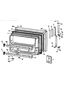 Freezer Door parts for Kenmore Refrigerator 363.9731725 (3639731725, 363 9731725) from AppliancePartsPros.com