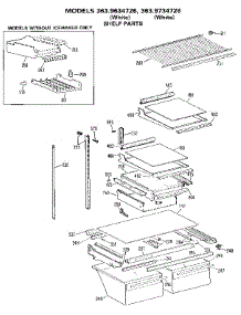 Shelf parts for Kenmore Refrigerator 363.9734726 (3639734726, 363 9734726) from AppliancePartsPros.com