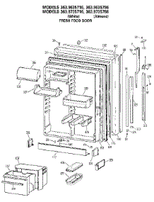 Fresh Food Door parts for Kenmore Refrigerator 363.9735716 (3639735716, 363 9735716) from AppliancePartsPros.com