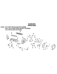Icemaker parts for Kenmore Refrigerator 363.9735716 (3639735716, 363 9735716) from AppliancePartsPros.com