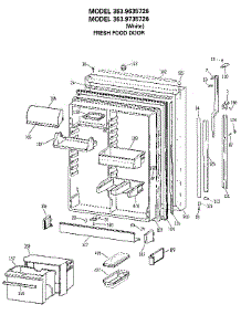 Fresh Food Door parts for Kenmore Refrigerator 363.9735726 (3639735726, 363 9735726) from AppliancePartsPros.com