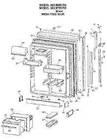Fresh Food Door parts for Kenmore Refrigerator 363.9735756 (3639735756, 363 9735756) from AppliancePartsPros.com