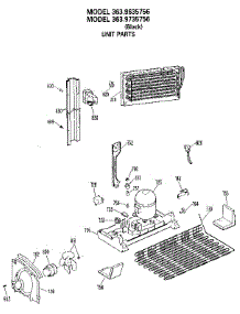 Unit parts for Kenmore Refrigerator 363.9735756 (3639735756, 363 9735756) from AppliancePartsPros.com