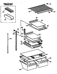 Shelf Parts parts for Kenmore Refrigerator 363.9738782 (3639738782, 363 9738782) from AppliancePartsPros.com