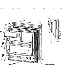 Fresh Food Door parts for Kenmore Refrigerator 363.9748584 (3639748584, 363 9748584) from AppliancePartsPros.com