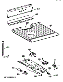 Freezer Floor And Control parts for Kenmore Refrigerator 363.9748584 (3639748584, 363 9748584) from AppliancePartsPros.com