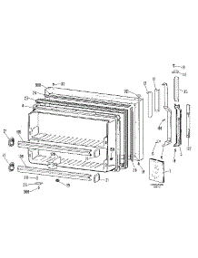 Freezer Door parts for Kenmore Refrigerator 363.9754581 (3639754581, 363 9754581) from AppliancePartsPros.com