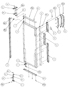 Refrigerator Door, Hinge, And Trim parts for Amana Side-By-Side Refrigerator 36501-P1121705W from AppliancePartsPros.com