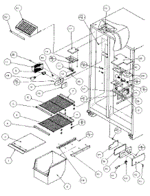 Freezer Shelving And Refrigerator Light parts for Amana Side-By-Side Refrigerator 36501-P1121705W from AppliancePartsPros.com