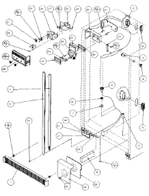 Refrigerator / Freezer Controls And Cabinet parts for Amana Side-By-Side Refrigerator 36501-P1121705W from AppliancePartsPros.com