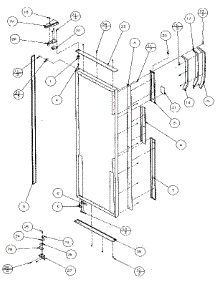 Refrigerator Door, Hinge, And Trim parts for Amana Side-By-Side Refrigerator 36501-P1121706W from AppliancePartsPros.com