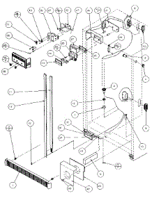 Refrigerator / Freezer Controls And Cabinet parts for Amana Side-By-Side Refrigerator 36501-P1121706W from AppliancePartsPros.com