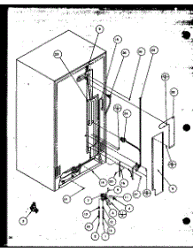 Cabinet Back parts for Amana Side-By-Side Refrigerator 36501W-P1121705WW from AppliancePartsPros.com