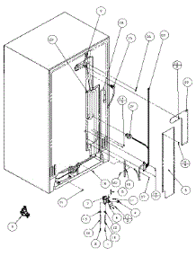 Cabinet Back parts for Amana Side-By-Side Refrigerator 36508-P1121708W from AppliancePartsPros.com