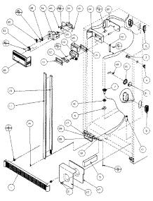 Refrigerator / Freezer Controls And Cabinet parts for Amana Side-By-Side Refrigerator 36511-P1121603W from AppliancePartsPros.com