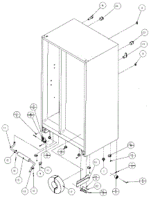 Drain And Rollers parts for Amana Side-By-Side Refrigerator 36511-P1121603W from AppliancePartsPros.com
