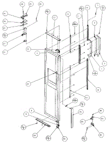 Freezer Door, Hinge, And Trim parts for Amana Side-By-Side Refrigerator 36518-P1121604W from AppliancePartsPros.com