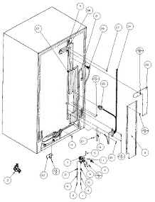 Cabinet Back parts for Amana Side-By-Side Refrigerator 36518-P1121604W from AppliancePartsPros.com