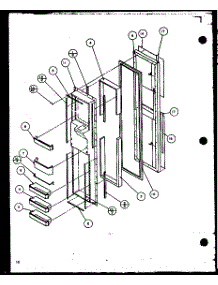 Freezer Door (36521W / P1121601ww) (36528L / P1121602wl) (36511W / P1121603ww) (36518L / P1121604wl) parts for Amana Side-By-Side Refrigerator 36518L-P1121604WL from AppliancePartsPros.com