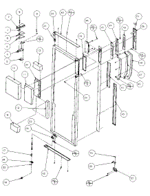 Refrigerator Door, Hinge, And Trim parts for Amana Side-By-Side Refrigerator 36528-P1121602W from AppliancePartsPros.com